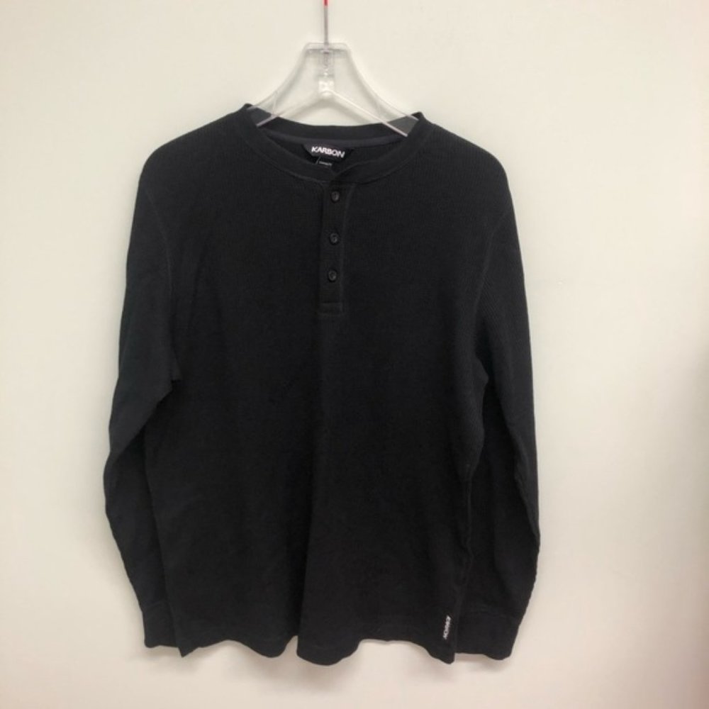 Karbon  Black Waffle Shirt Size M